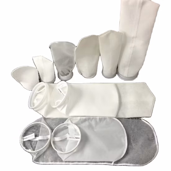 Lebensmittelqualität 25 50 100 Mikrometer Heißschmelz-Nylon-Polyester-PP-Mesh-Rundflüssigkeitsfilterbeutel in Sondergröße für die medizinische Industrie