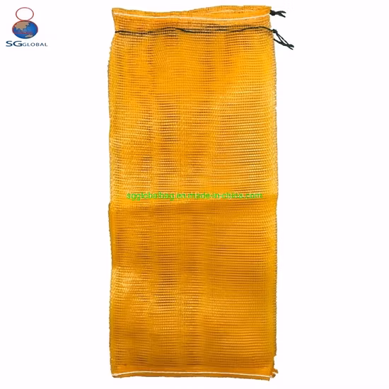 China Factory Großhandel langlebige Zwiebel Kartoffel Tomate Kohl Gemüse Obst Brennholz Meeresfrüchte Verpackung Kunststoffverpackung Kordelzug PP Tubular Leno Net Mesh Bag