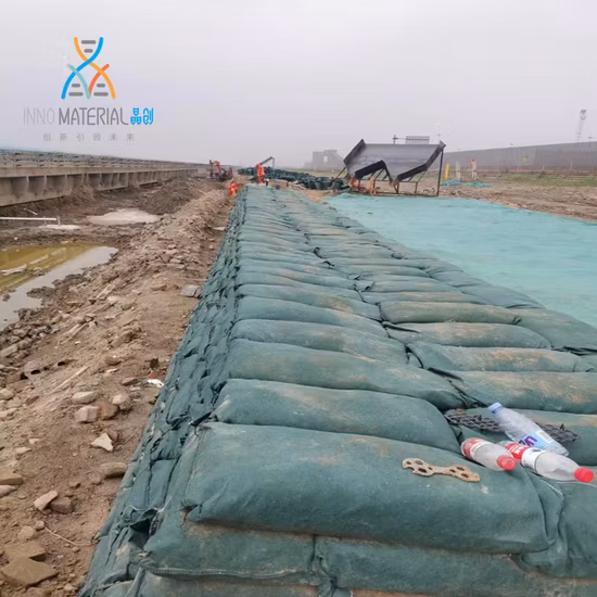 Grüne wasserdichte Inno Geotextile Geobag Geo Bag Geotube Preis gewebte Taschen mit niedrigem Preis
